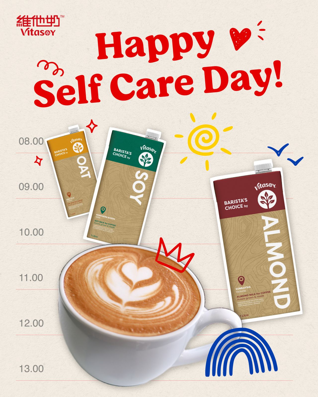 Vitasoy Happy Self Care Day social visual